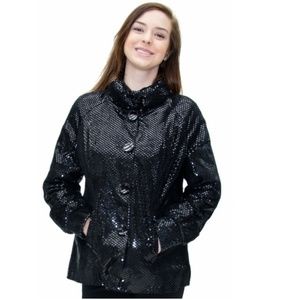 CLEARANCE Emobssed Cabretta Lamb Leather Jacket